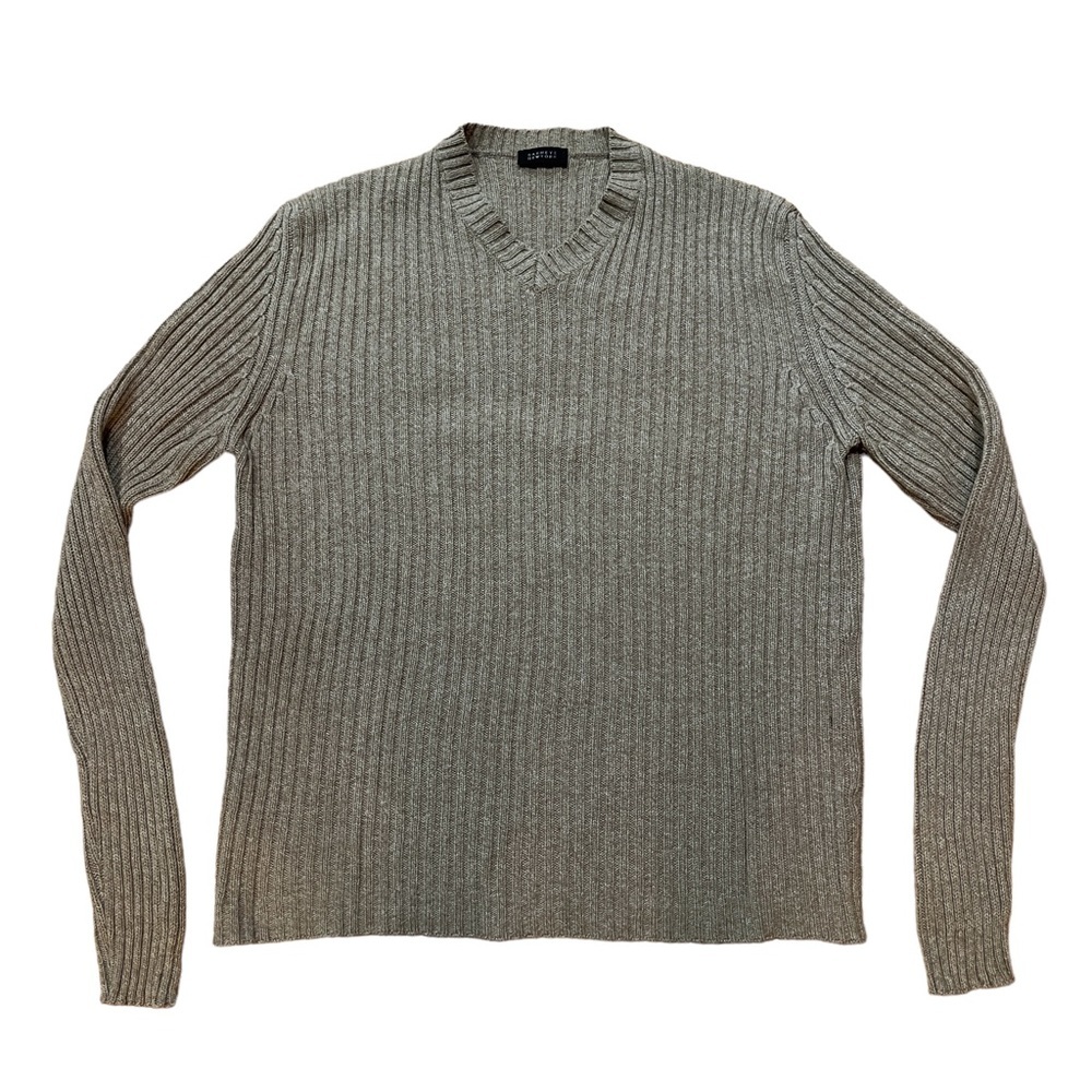 Vintage Barneys New York Mens Ribbed Knit Sweater Pullover Size M Merino Wool